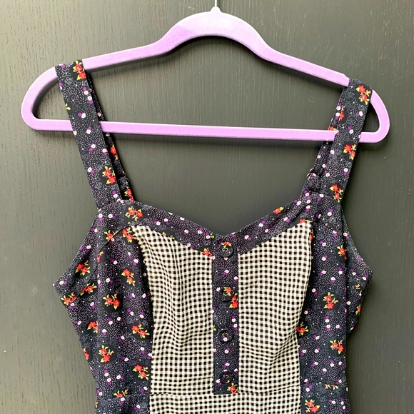 ModCloth Multi-Pattern Dress Size L - Picture 4 of 6